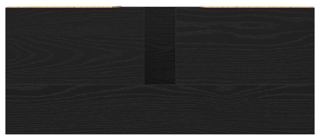 Gabinete de Pia vidaXL Preto Carvalho 80x33x60 cm Madeira de Engenhari