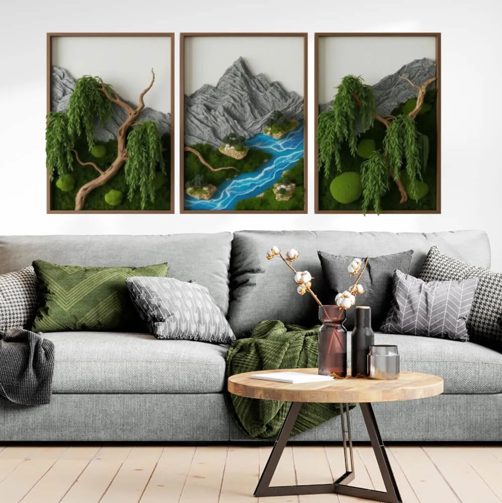 Montanhas de pedra - Autocolante de parede multi-partes