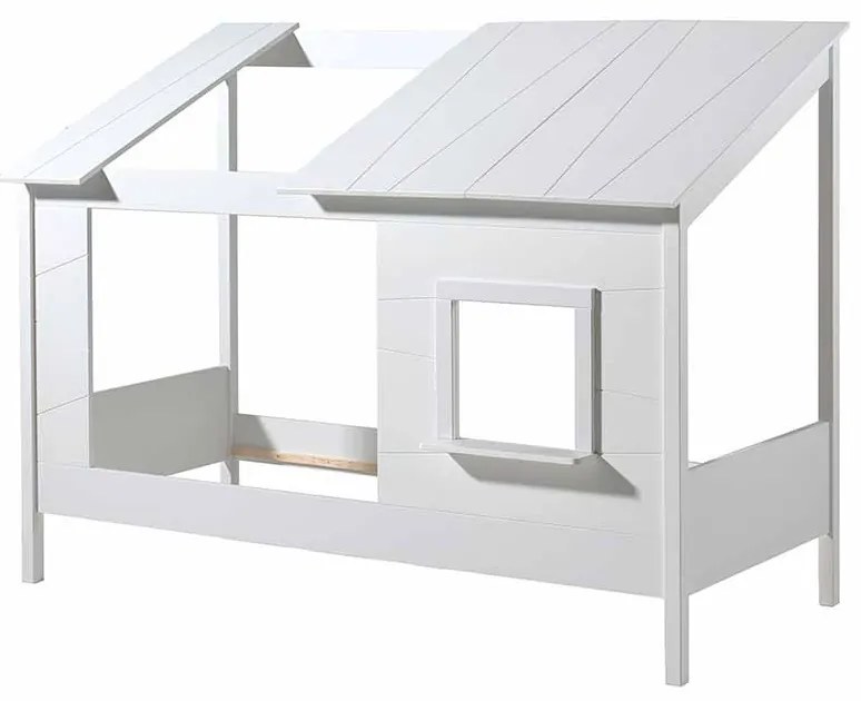 Conjunto Cama para Crianças Casa HOUSEBED 26 TELHADO BRANCO + ESTRADO BRANCA