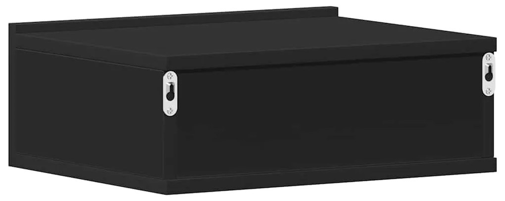 Mesa de cabeceira suspensa 2 pcs derivados de madeira preto