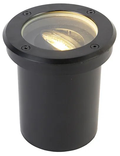 Foco de chão exterior moderno preto ajustável IP65 - Delux Moderno