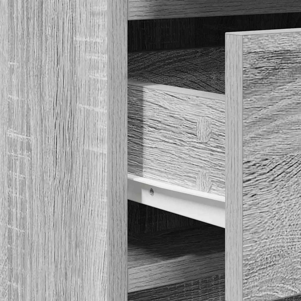 lado vidaXL cinza Sonoma 40x41x75 cm madeira engenheirada