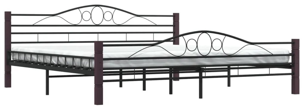 Estrutura de cama 200x200 cm metal preto