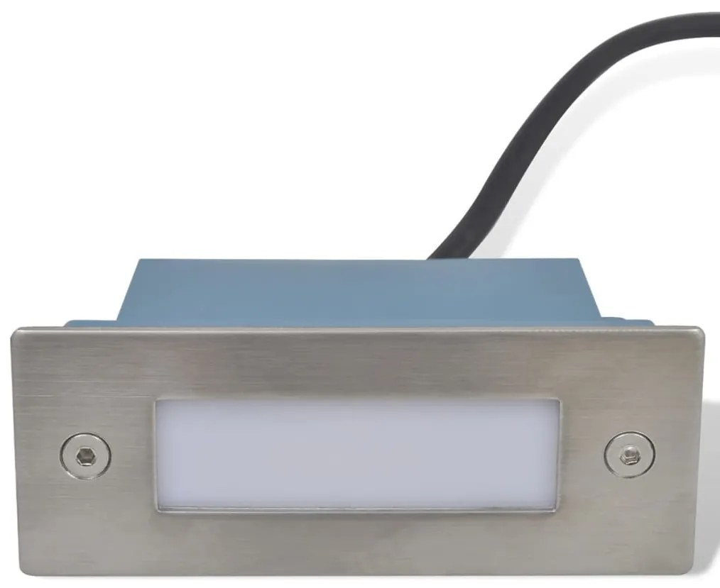 Luzes LED embutidas para escadas 12 pçs 44x111x56 mm