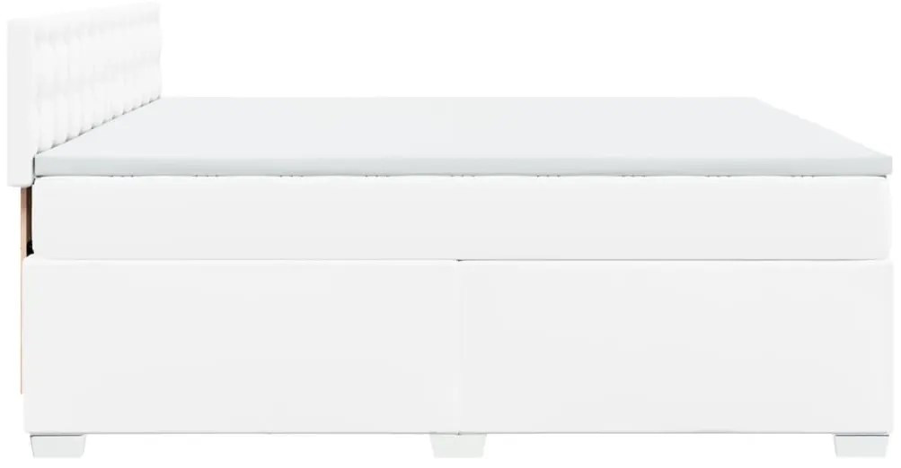Cama com Molas/Colchão e Luzes Led - 200x200 cm - Couro Artificial Bra