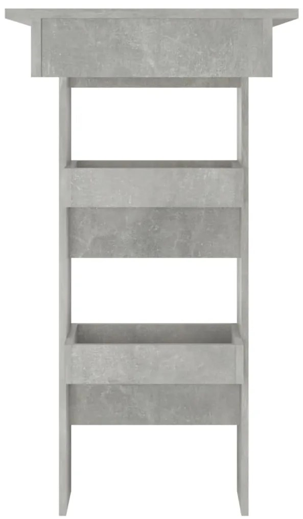 Mesa bar parede 102x45x103,5cm derivados madeira cinza cimento