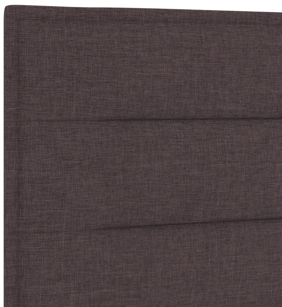 Cabeceira Design Linhas Castanha Escura 200 cm Tecido