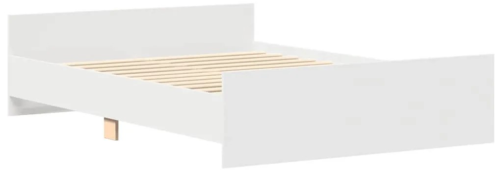 Estrutura de cama com cabeceira e pés 120x190 cm branco