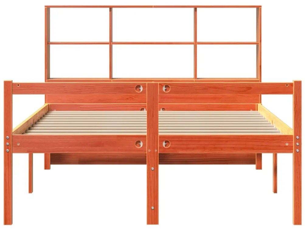 Cama com estante sem colchão 135x190 cm madeira maciça