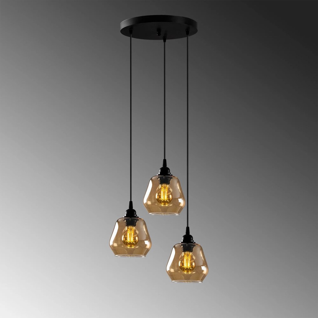 Chandelier Gold – Dourado e Preto – 39 x 39 cm