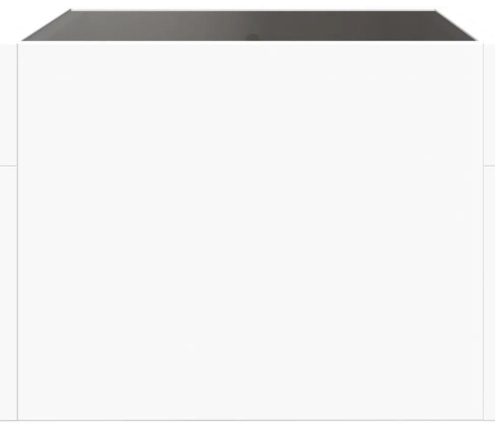 Mesa de cabeceira com luzes LED Infinity 40x40x30 cm branco