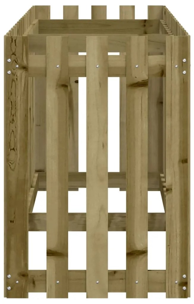 Canteiro elevado c/ design cerca 200x50x70 cm pinho impregnado