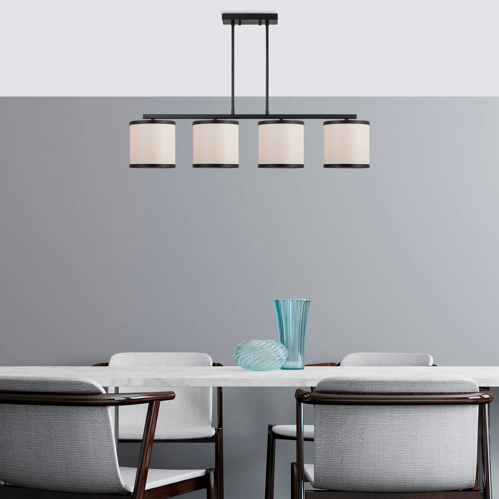 Candeeiro de Teto Way – Preto e Branco – 107 x 20 x 68 cm