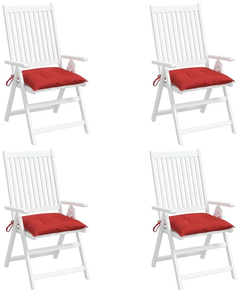 Almofadões para móveis de paletes 4 pcs tecido oxford vermelho