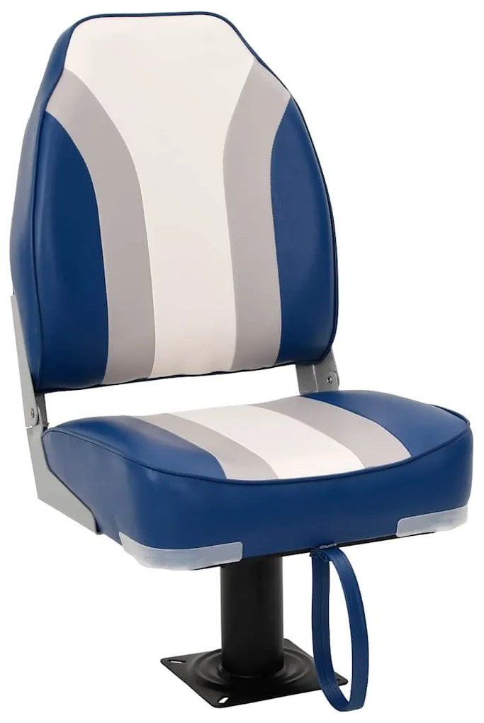 vidaXL 2 pcs conjunto assento de barco dobrável com encosto alto