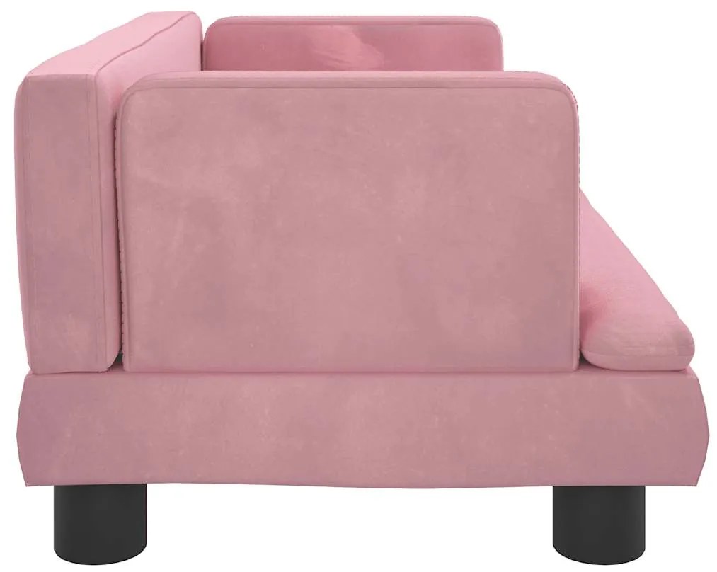 Cama para cães 60x40x30 cm veludo rosa