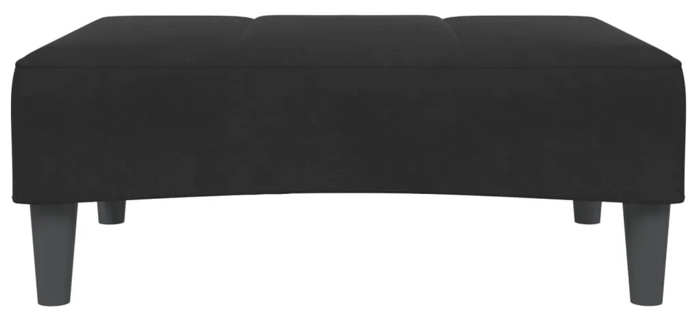Apoio de pés 77x55x31 cm veludo preto