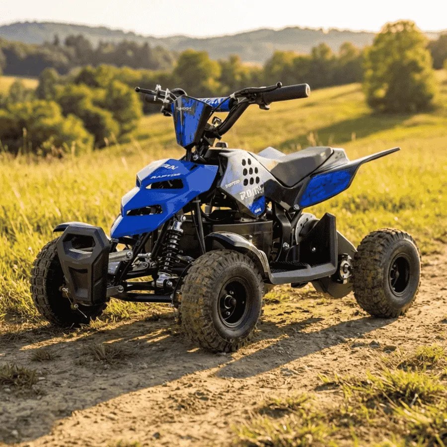 Mini Moto 4 elétrica para crianças Roan Raptor R4 500W Azul