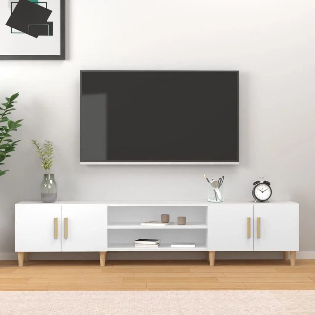 Móvel p/ TV 180x31,5x40 cm derivados de madeira branco