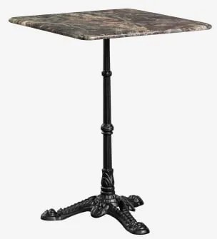 Mesa De Bar Quadrada Em Pedra Natural Azteca 60 X 60 Cm & Mármore Verde Forest - Preto - Sklum