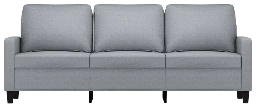 Sofá de 3 lugares 180 cm tecido cinza-claro