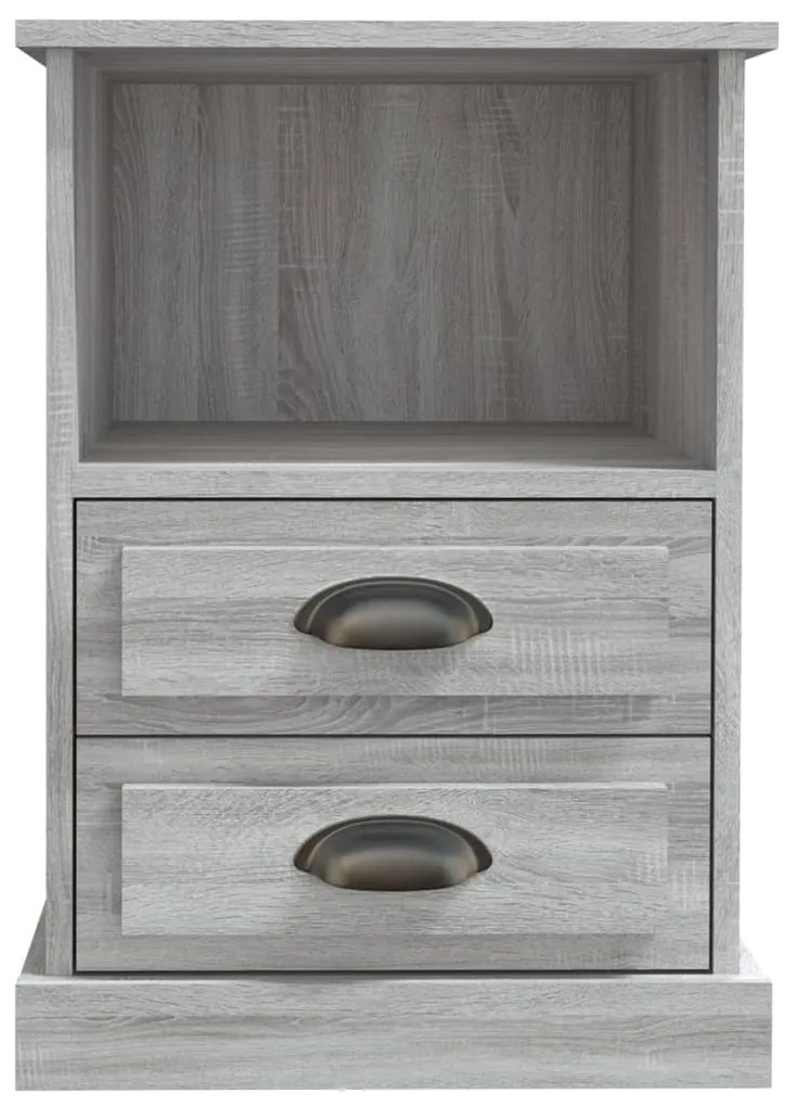 Mesa de cabeceira 43x36x60 cm cinzento sonoma