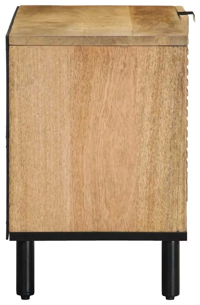 Móvel de TV 80x31,5x46 cm madeira de mangueira maciça castanho