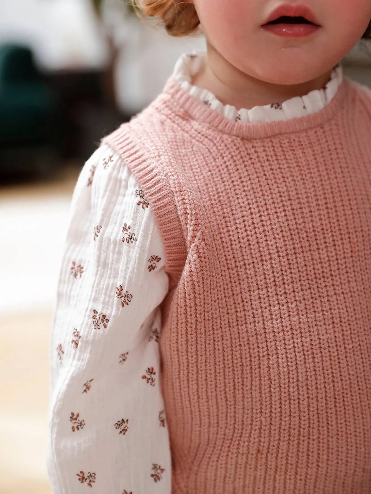 Camisola 2 em 1, para bebé rosado