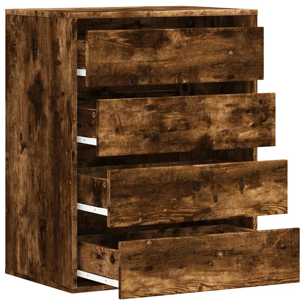 Cómoda com 4 Gavetas - 60x41x76 cm - derivados de madeira - carvalho r