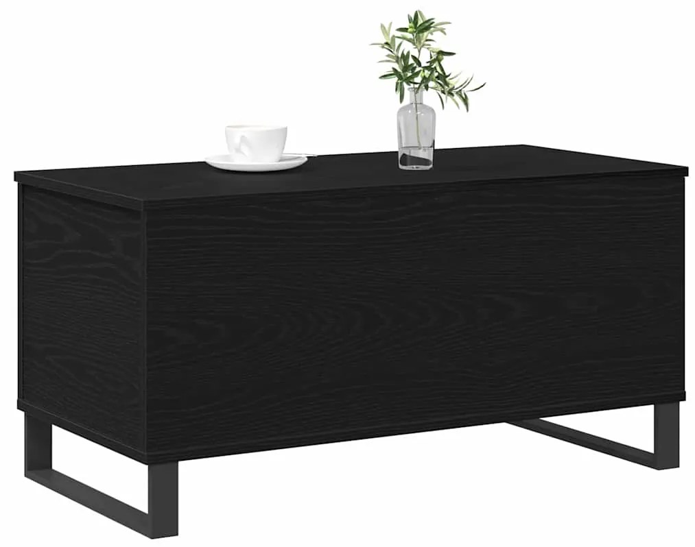 Mesa de Centro Carvalho Preto 90x44,5x45 cm Madeira Aglomerada