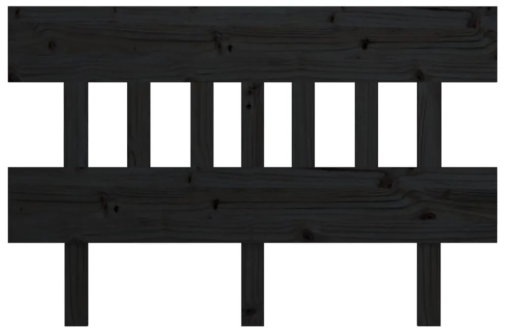 Cabeceira de cama 163,5x3x81 cm pinho maciço preto