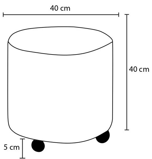 Pouffe Mario Gabbana – Antracite e Cobre – 40x40x40 cm