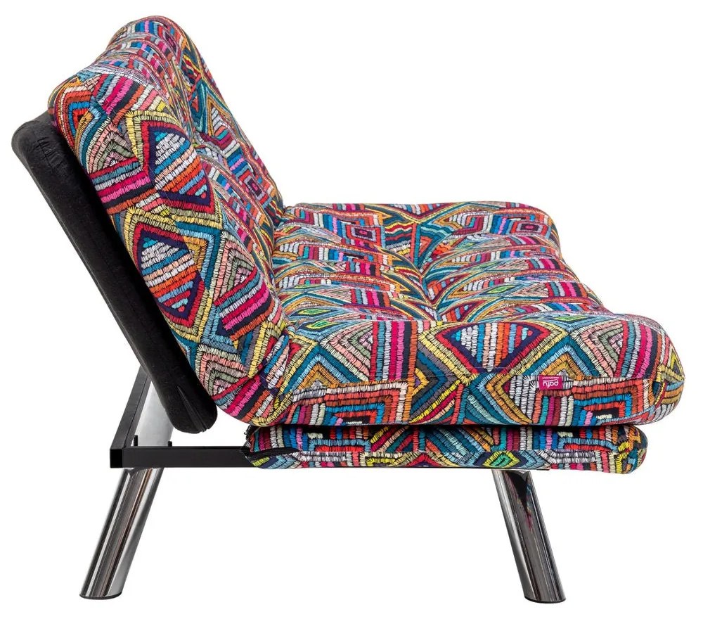 Sofá-Cama de 3 Lugares Misa – Multicolor – 52x175x40 cm