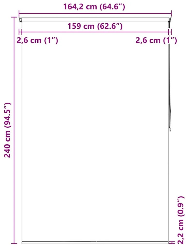 Estore de rolo para o duche 160x240 cm estrelas-do-mar