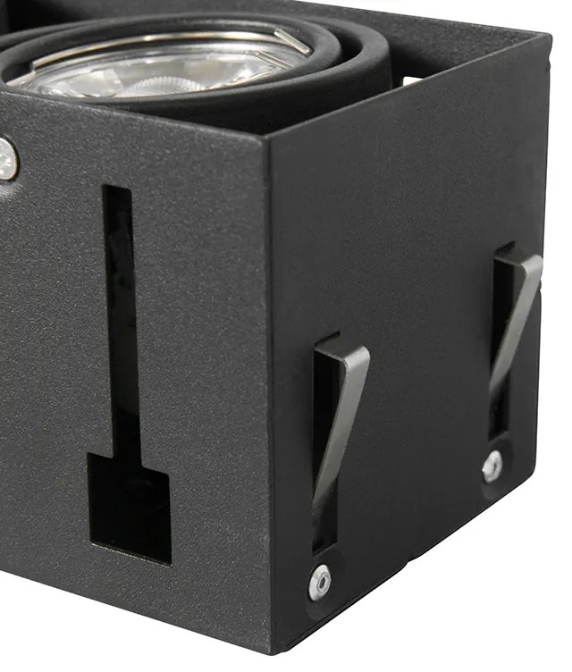 Foco embutido inteligente preto incl. 2 Wifi GU10 Trimless - Oneon 2