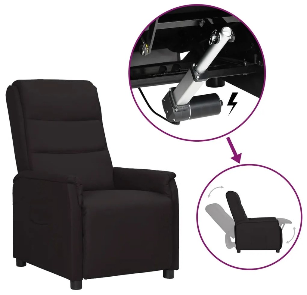 vidaXL Poltrona elevatória couro artificial preto