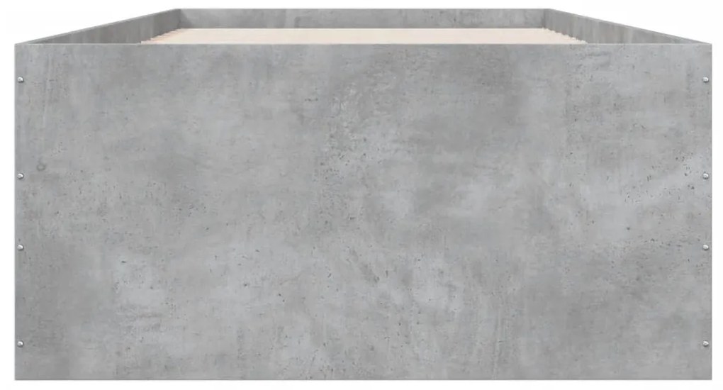 Estrutura de cama 75x190 cm derivados de madeira cinza cimento