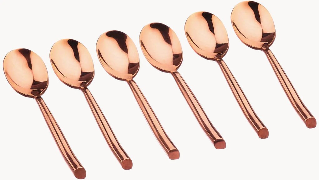 Colheres em aço inoxidável polido Nude, conjunto de 6