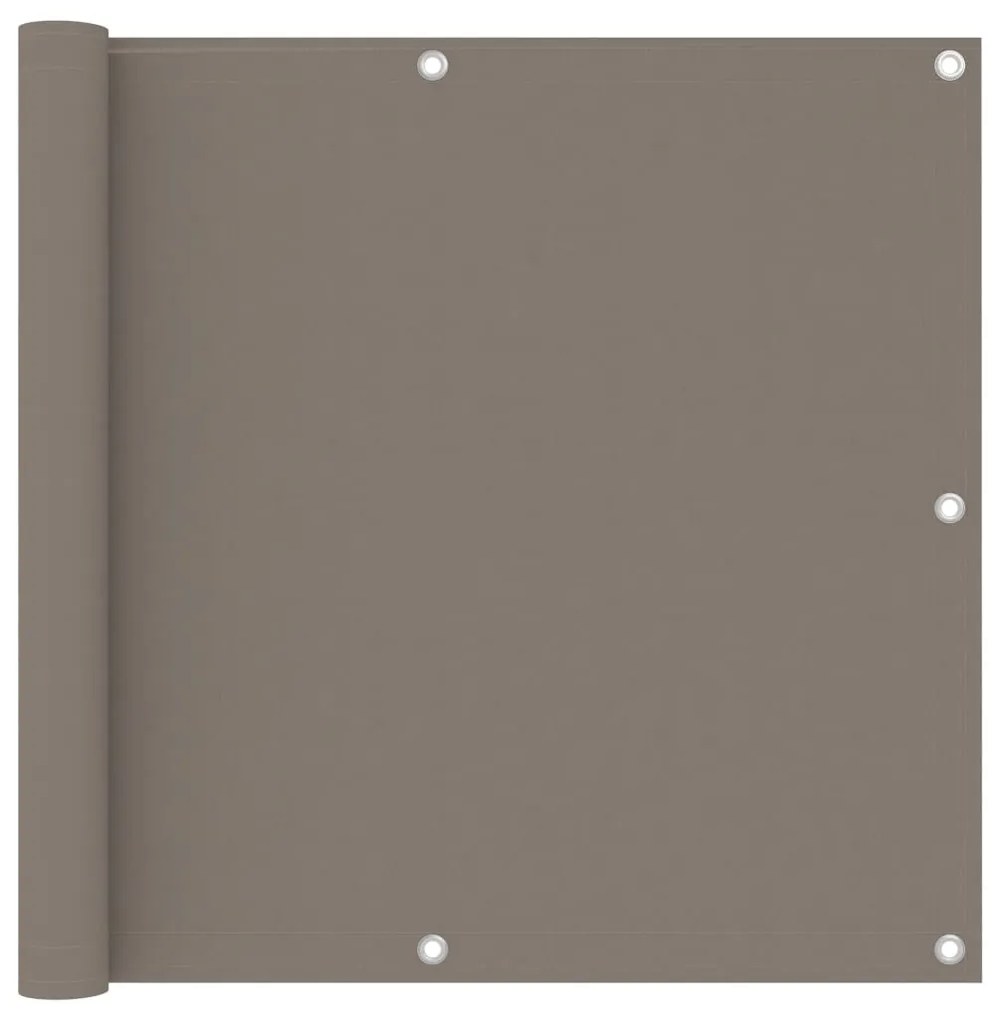 Tela de varanda 90x500 cm tecido Oxford cinzento-acastanhado