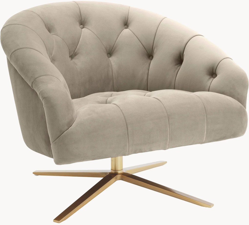 Cadeira giratória em veludo Gardner