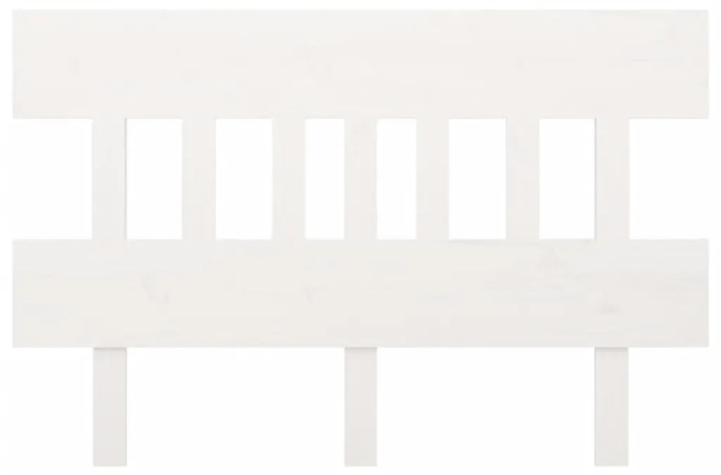 Cabeceira de cama 153,5x3x81 cm pinho maciço branco