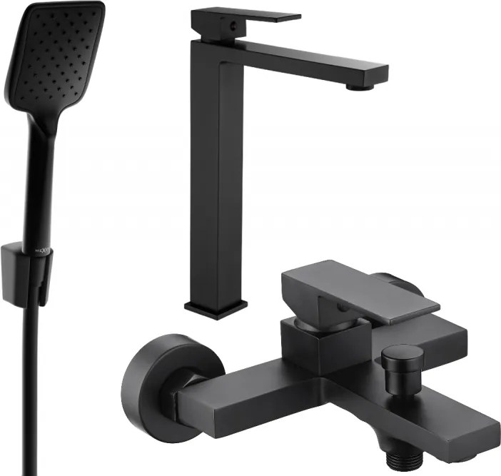 Mexen Uno Conjunto de banho R62, preto - 71413R62-70
