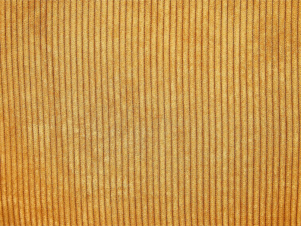 Conjunto de 2 almofadas em bombazine amarelo mostarda 43 x 43 cm ZINNIA Beliani