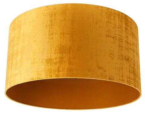 Abajur de veludo dourado 50/50/25