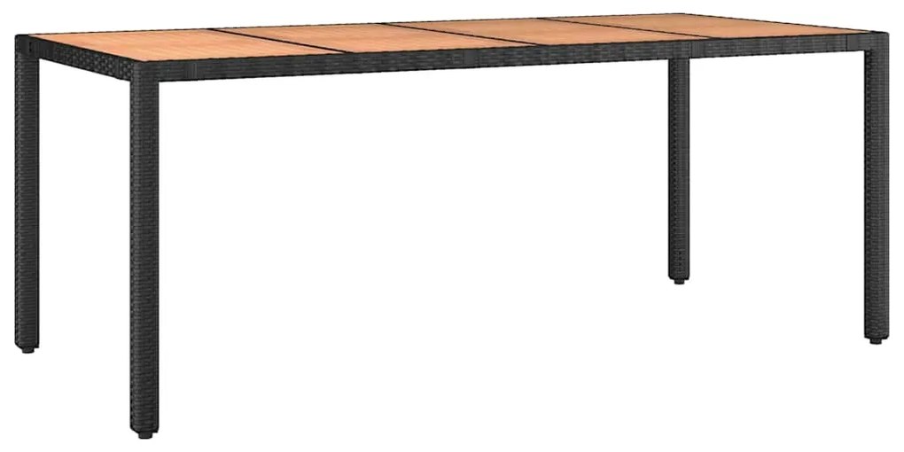 9 pcs conjunto de bistrô p/ jardim c/ almofadões vime PE preto