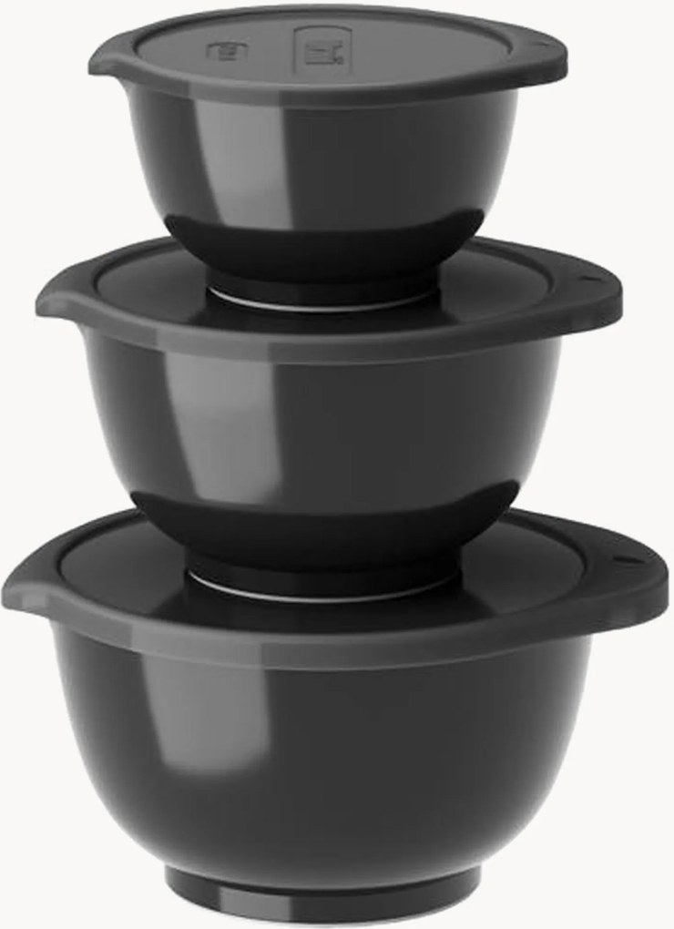 Taças de mistura com tampas Margarethe, conjunto de 3
