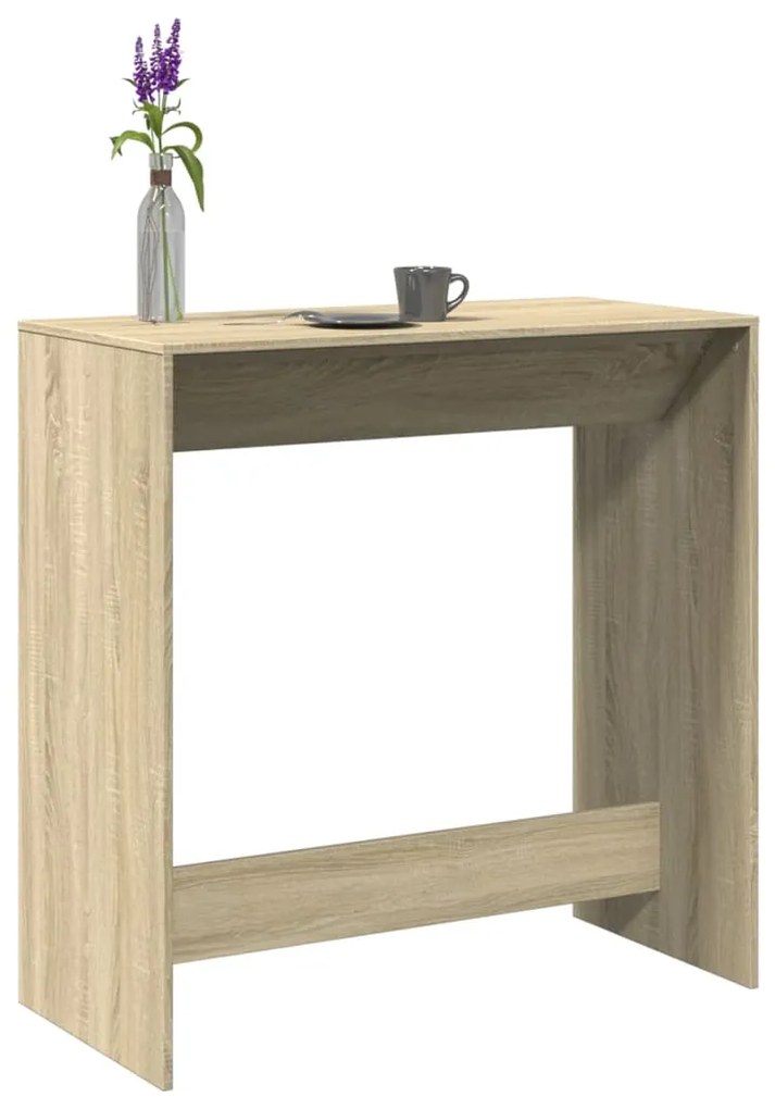 vidaXL Mesa de bar 102x50x103,5cm derivados de madeira carvalho sonoma