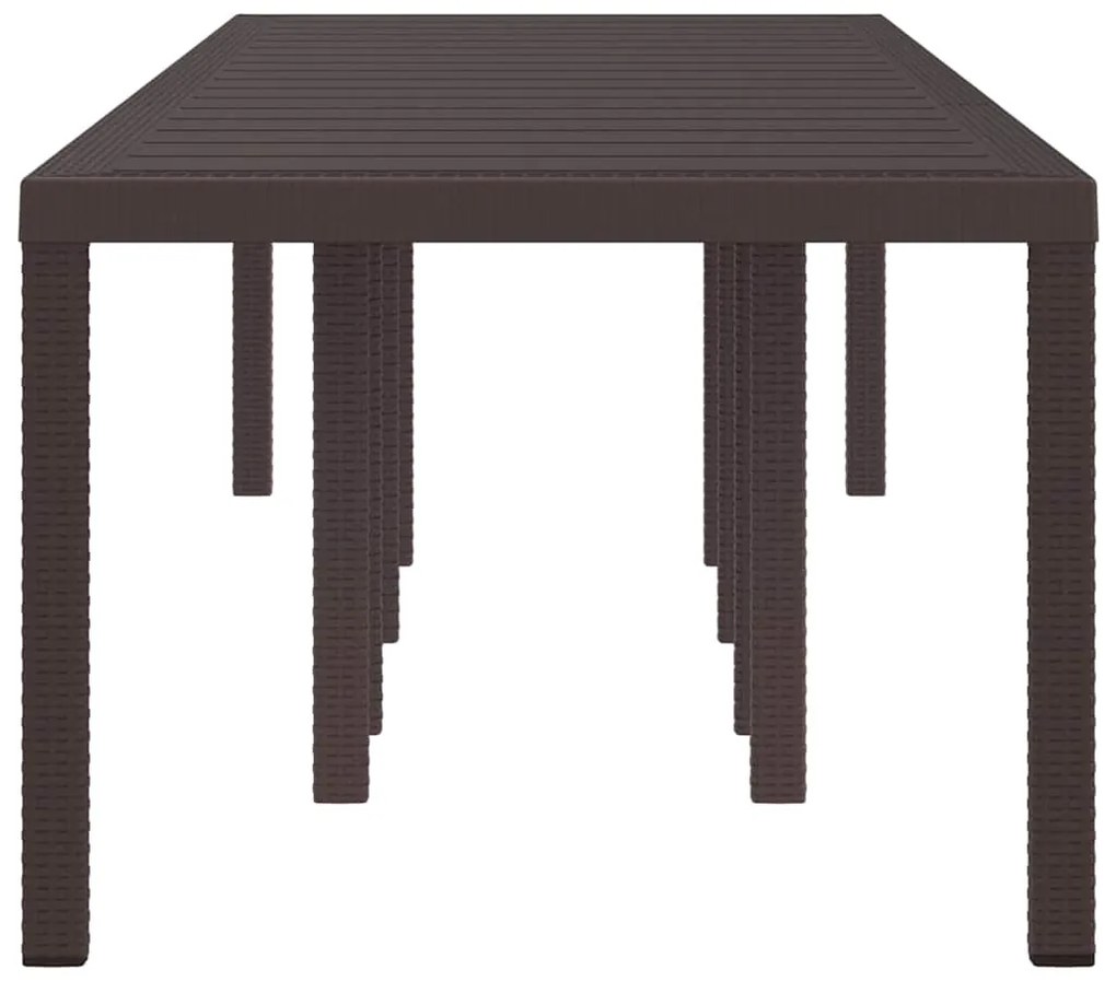 Mesa de Jardim vidaXL Castanha 300x100x73 cm Vime PE