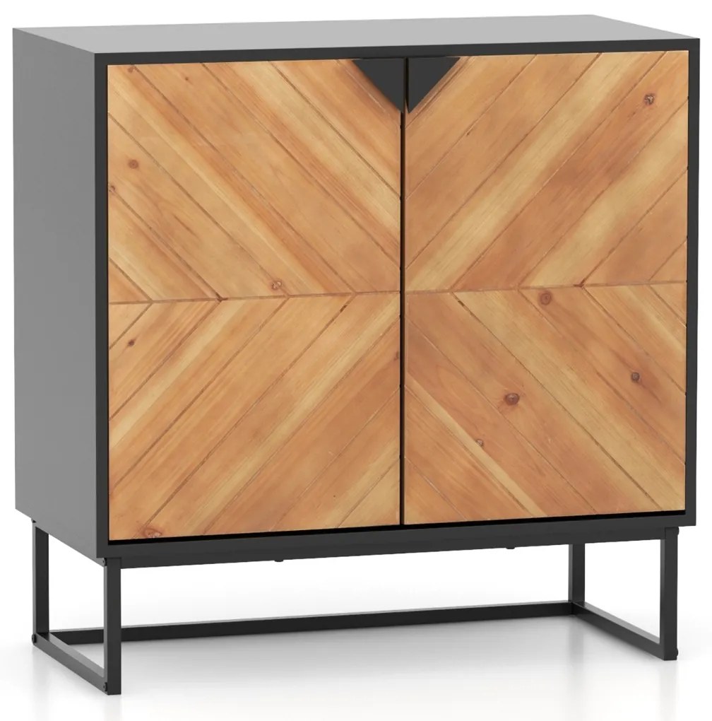 Aparador moderno com armário e mesa de console com armazenamento - branco
