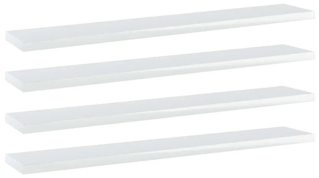vidaXL Prateleiras para estante 4 pcs derivados de madeira branco